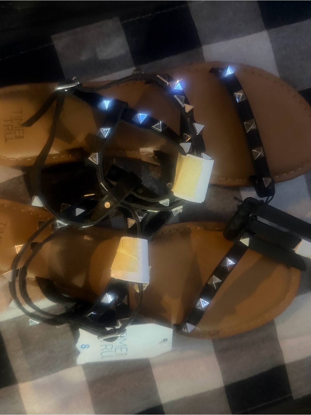 Time and Tru Women's Studded Gladiator Sandals in a size 8. New with tags